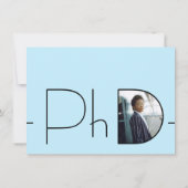 Moderner PhD-Abschluss für Foto Einladung (Rückseite)