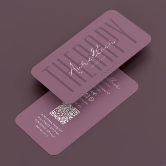 Moderner Physiotherapeut Dusty Pink Script Visitenkarte