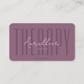 Moderner Physiotherapeut Dusty Pink Script Visitenkarte (Vorderseite)