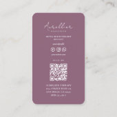 Moderner Physiotherapeut Dusty Pink Script Visitenkarte (Rückseite)