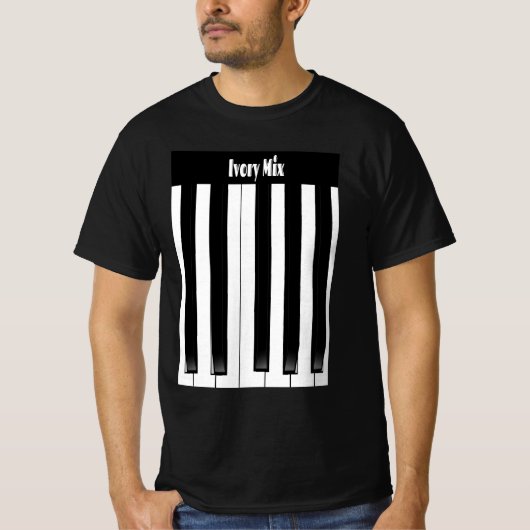 Moderner Piano Keyboard Player T-Shirt (Vorderseite)