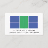 Moderner Pickleball Coach Lehrer Pro Visitenkarte (Vorderseite)