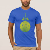 Moderner Pickleball Weihnachtsbaumbaum-T - Shirt (Vorderseite)