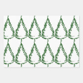 Moderner Pine Tree Urlaub Geschenkpapier Set (Vorderseite 2)