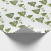 Moderner Pinienwald Geschenkpapier (Ecke)
