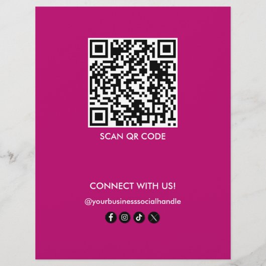 Moderner Pink Beauty Hair Services Salon nach Maß Flyer (Hinten)