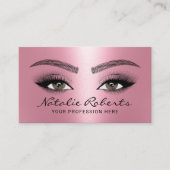 Moderner Pink Beauty Salon Eyelash Microblading Visitenkarte (Vorderseite)