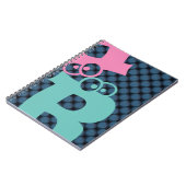 MODERNER PINK BLAU Aquamarin NIEDLICH Notizblock (Linke Seite)
