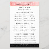 Moderner Pink Bokeh Business Service/Pricing Flyer (Vorne)