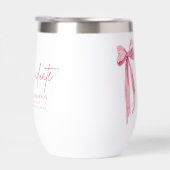 Moderner Pink Bow Coquette Graduate Abschluss (Rechts)