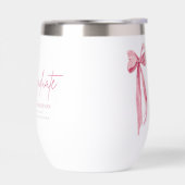 Moderner Pink Bow Coquette Graduate Abschluss (Links)