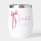 Moderner Pink Bow Coquette Graduate Abschluss (Rückseite)