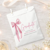 Moderner Pink Bow Coquette Graduate Abschluss Geschenktütchen (Ausgeschnitten)
