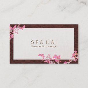 Moderner Pink Floral Wellness-Center Massage Thera Visitenkarte