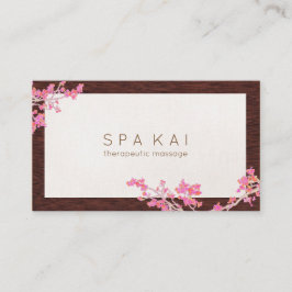 Moderner Pink Floral Wellness-Center Massage Thera Visitenkarte