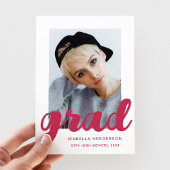 Moderner Pink-Foto-Script-Abschluss Ankündigung