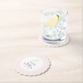 Moderner Pink Gingham Swan Baby Showroom Untersetz Untersetzer (Vor Ort)