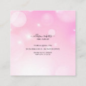 Moderner Pink Girly Gradient Juwelier Care Square  Quadratische Visitenkarte (Rückseite)