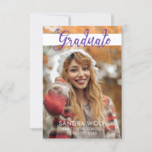 Moderner Pink Glitzer Script Foto Abschluss