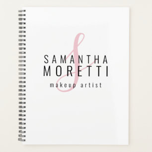 Moderner Pink Script Makeup Artist Business Planne Planer