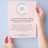 Moderner Pink Silver Sequins Friseur Salon Flyer (Hand)