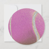 Moderner Pink Tennis Ball Personalisiert 30 Geburt Einladung (Rückseite)