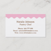 Moderner Pink-Tier-Kuchen Konditorbacken Visitenkarte (Rückseite)