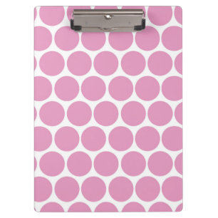 MODERNER PINK, WEISSE POLKA-PUNKTE KLEMMBRETT