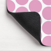 MODERNER PINK, WEISSE POLKA-PUNKTE MOUSEPAD (Ecke)