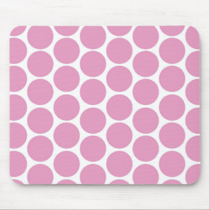 MODERNER PINK, WEISSE POLKA-PUNKTE MOUSEPAD