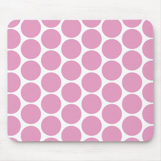MODERNER PINK, WEISSE POLKA-PUNKTE MOUSEPAD (Vorne)