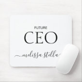 Moderner Pinker Future CEO Name | Bestes Weibliche Mousepad (Mit Mouse)