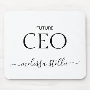 Moderner Pinker Future CEO Name Bestes Weibliche Mousepad