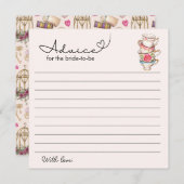 Moderner Pinsel Tee Party Brautparty Beratung Mitteilungskarte (Vorne/Hinten)