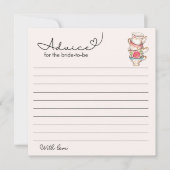 Moderner Pinsel Tee Party Brautparty Beratung Mitteilungskarte (Vorderseite)