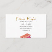 Moderner Pinselstrich Foto Fotograf Visitenkarte (Rückseite)