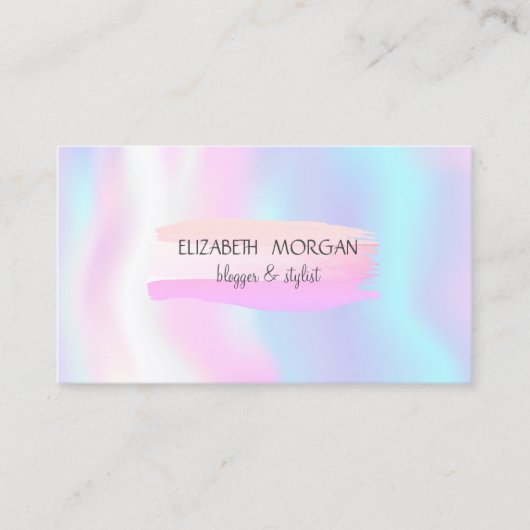 Moderner Pinselstrich, holografisch Visitenkarte (Vorderseite)