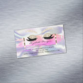 Moderner Pinselstrich, holografischer Glitzer Lash Magnetische Visitenkarte (Beispiel)