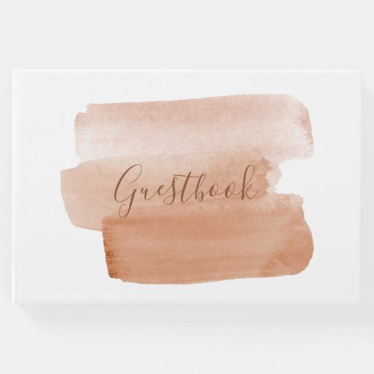 Moderner Pinselstrich Minimalistisch Gästebuch (Vorderseite)