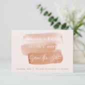 Moderner Pinselstrich Minimalistisch Save The Date (Stehend Vorderseite)