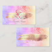 Moderner Pinselstrich Stroke Holographic Cake Mixe Visitenkarte (Vorne/Hinten)