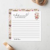 Moderner Pinselstrich und Weißer Tee Party Beratun Mitteilungskarte (Vorderseite/Rückseite Beispiel)