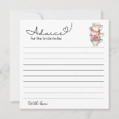 Moderner Pinselstrich und Weißer Tee Party Beratun Mitteilungskarte (Vorderseite)