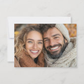 Moderner Pinseltext Multi Vollblut Foto Monogramm Save The Date (Rückseite)