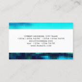 Moderner Pixelstadt-Bildblick Visitenkarte (Rückseite)