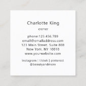 Moderner Platz - künstlerisches Blut Quadratische Visitenkarte (Rückseite)