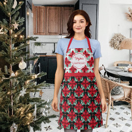 Moderner Poinsettia-Koch Schürze