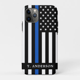 Moderner Polizeibeamter Personalisiert dünne blau Case-Mate iPhone Hülle