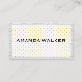 Moderner Polka Dot | Brick Border Visitenkarte (Vorderseite)