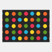 Moderner Polka Dot Geschenkpapier Set (Vorderseite)